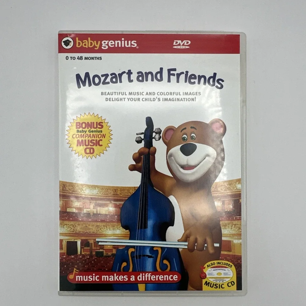 Baby Genius LOT OF 4 DVD's Nursery,‎ The Four Seasons,Favorite Songs, Mozart